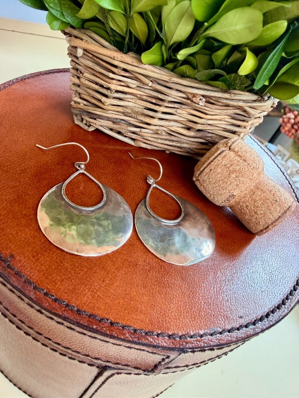 Silpada Half Moon Bay Sterling Silver Hammered Earrings